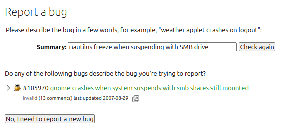 Launchpad search results about the bug title